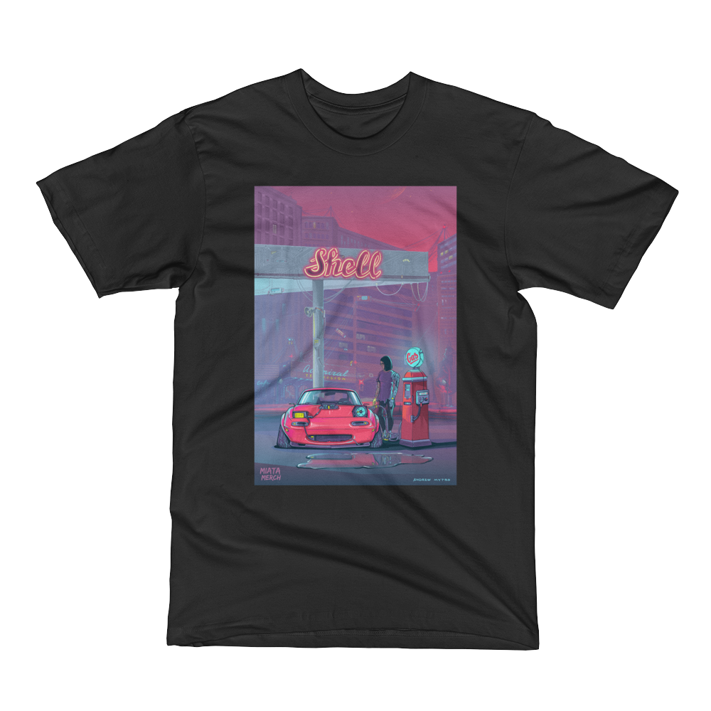 RetroFuturistic Gas Station Tee Men's
